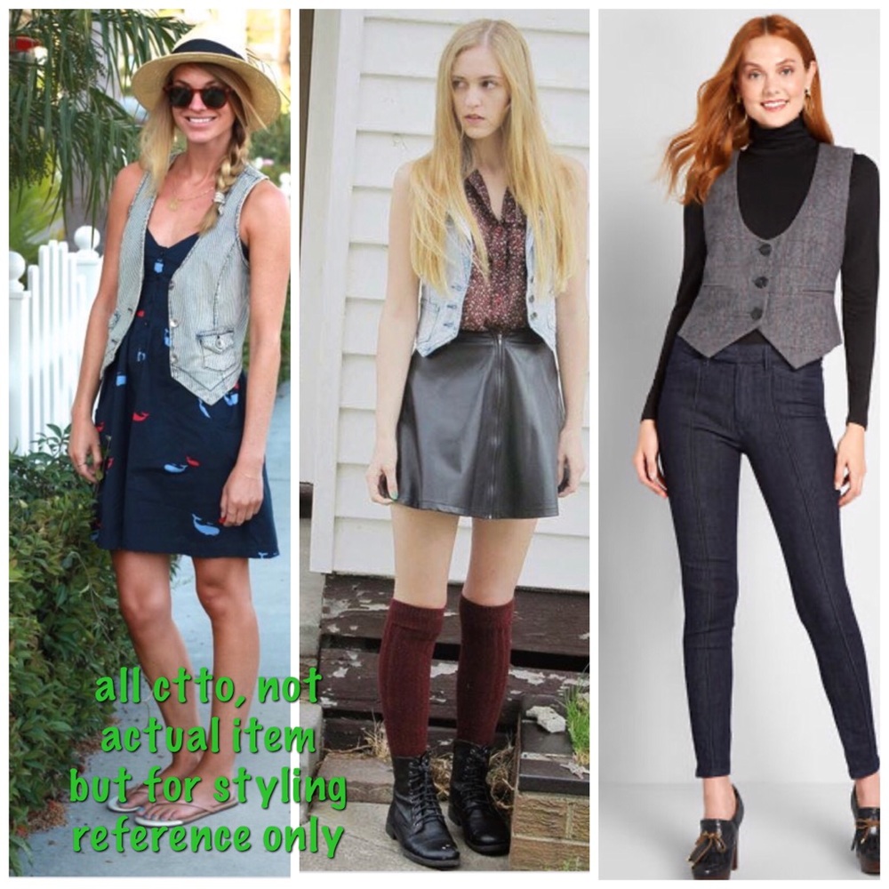 4x 👯♀️Host Pick⚡️For bundle only: Bluish Grey Vest - Picture 1 of 4